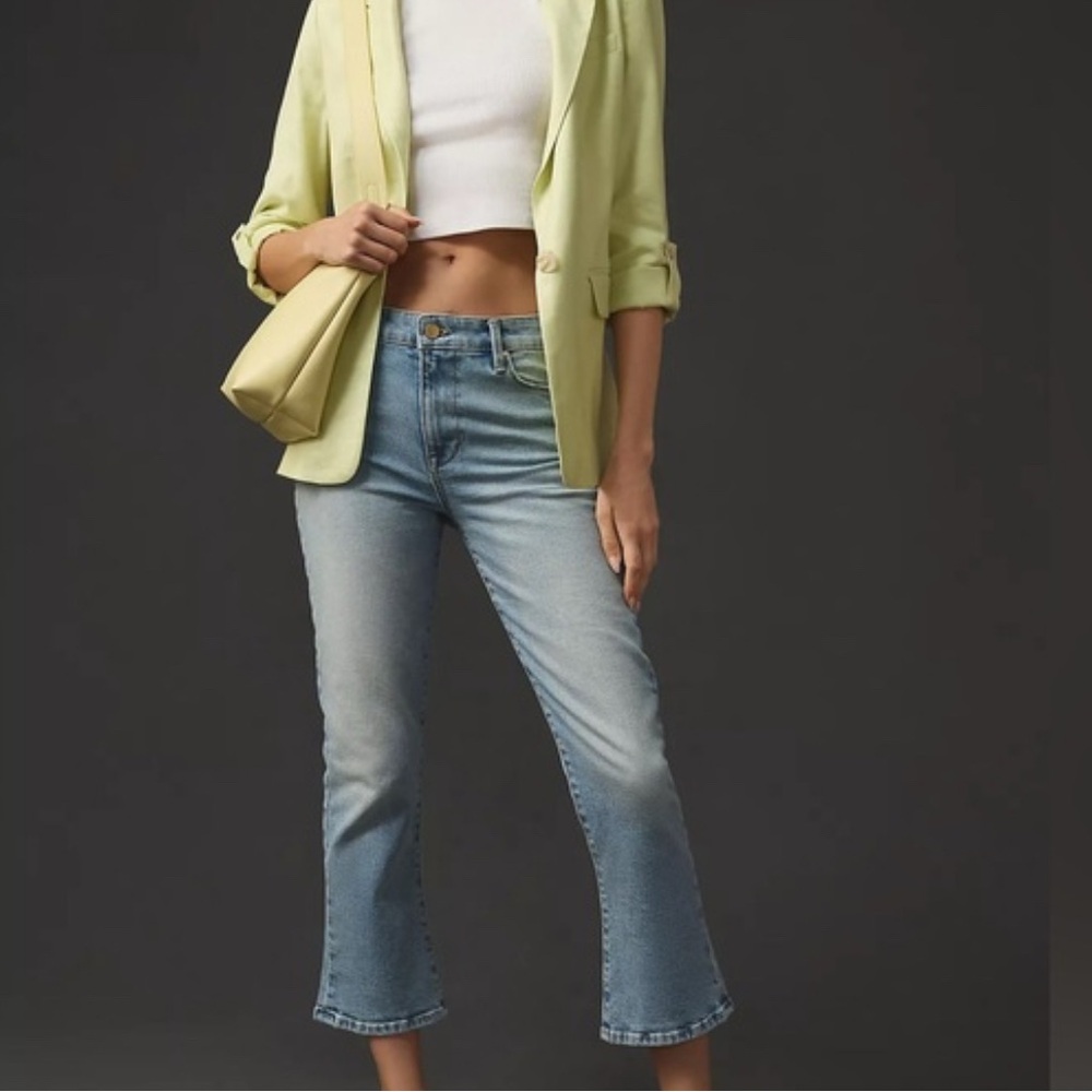 Anthropology Fidelity Juniper Crop Flare Jeans